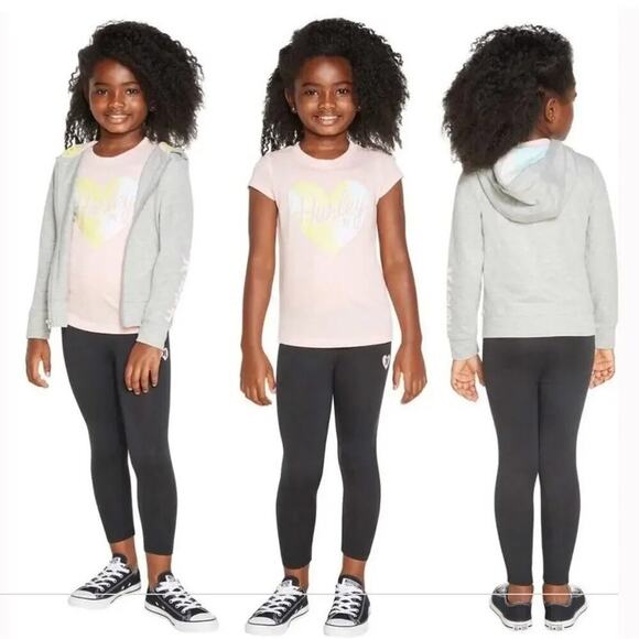 Hurley Girl’s Hoodie Leggings Shirt Set Size 4 NWT - Picture 8 of 10